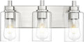 3-Light Bathroom Light Fixtures, Brushed Nickel Vanity Light by Metwet