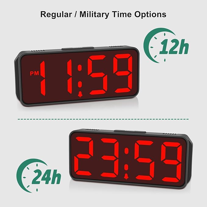 Peakeep Small Battery Powered Digital Alarm Clocks - Image 6
