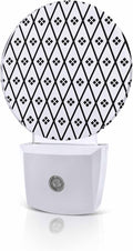 Night Lights Auto Sensor Black White Diamond Night Light Geometric Rhombus by Home+L6