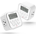 Fosmon 7 Day Digital Timers for Electrical Outlets, Indoor Plug-in Light Timers by Fosmon