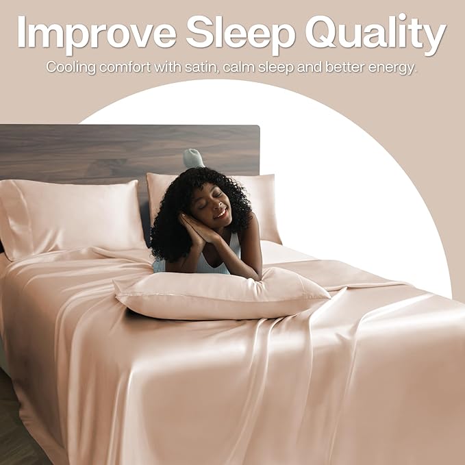 MR&HM Satin Pillowcase for Hair and Skin, Silk Satin Pillowcase 2 Pack - Image 5