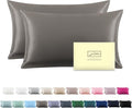 Silk Pillow Cases 2 Pack, Soft Breathable and Sliky Queen Size Pillow Cases Set by Suatien