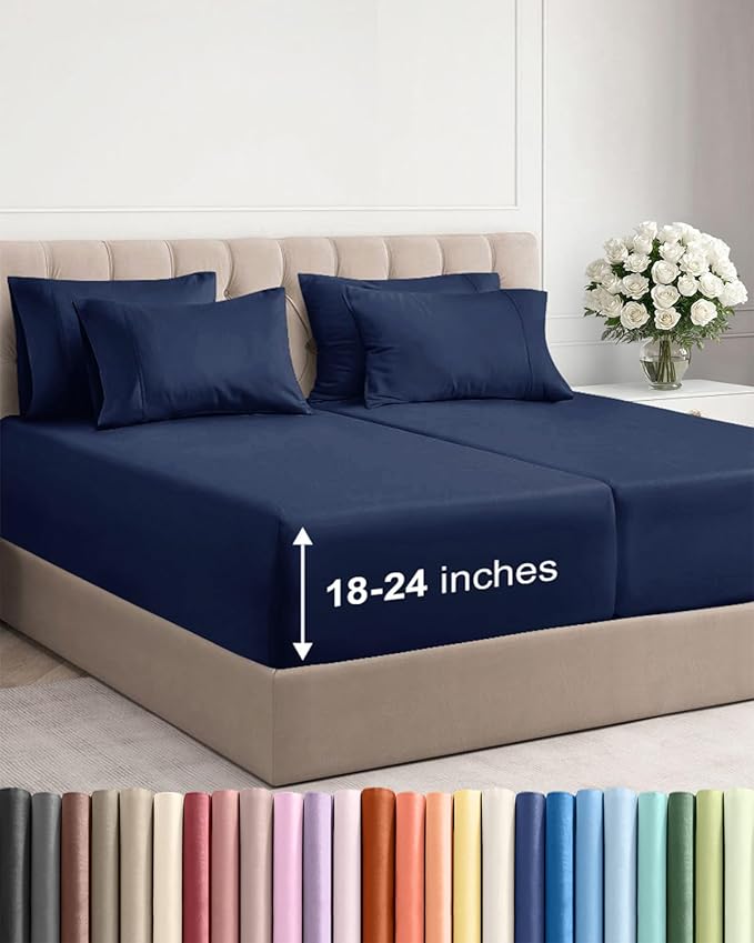 Extra Deep Split King Sheet Set by CGKUnlimited