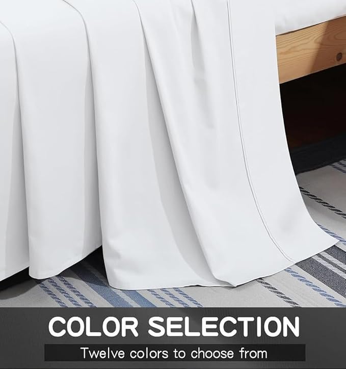 Mattress-Homes RV King Flat Sheets 100% Egyptian Cotton Top Sheet 1Pcs - Image 3