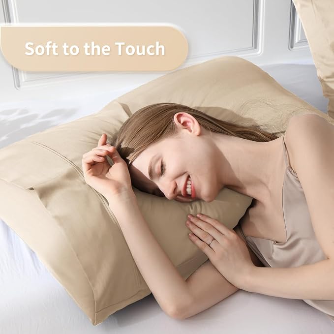 Queen Pillowcases, Cooling Viscose from Bamboo Pillow Covers - Image 3