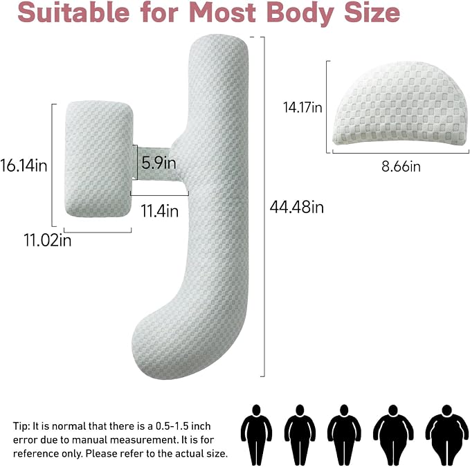 Pregnancy Pillow, SEEDNUR Full Body Maternity Pillow Support - Image 7