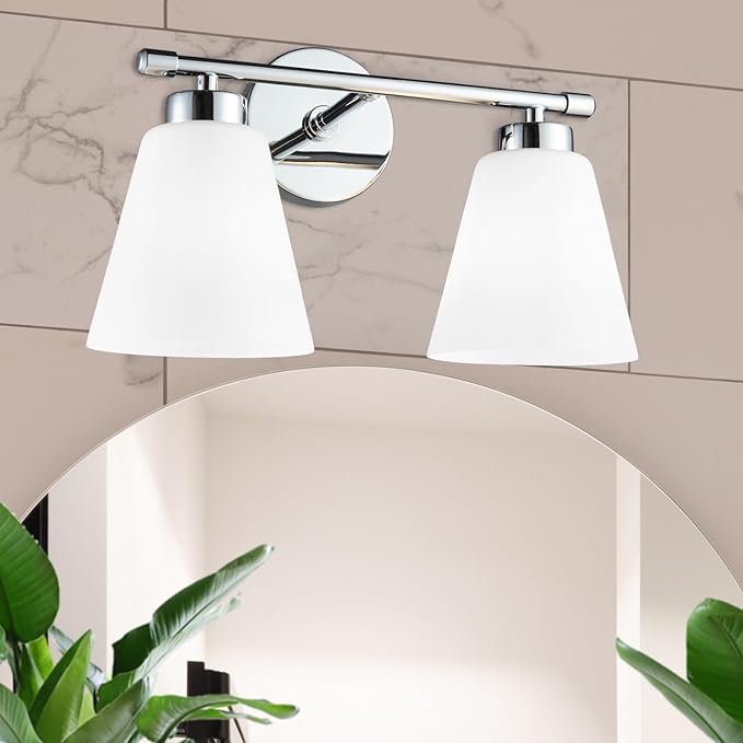 Hamilyeah Modern Chrome Bathroom Vanity Light Fixture Over Mirror, 2 Light - Image 8