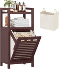 Homykic Tilt Out Laundry Hamper Cabinet, 10 Gal Bamboo Laundry Cabinet by Homykic