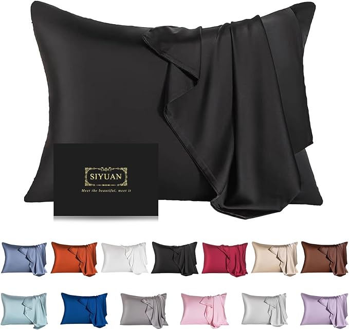 Mulberry Silk Pillowcase for Hair and Skin, King Size Cooling Silk Pillow Case by SIYUAN