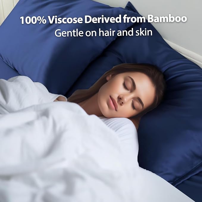 4 Pack Cooling Pillow Cases, Viscose Derived from Bamboo Pillow Protectors - Image 6