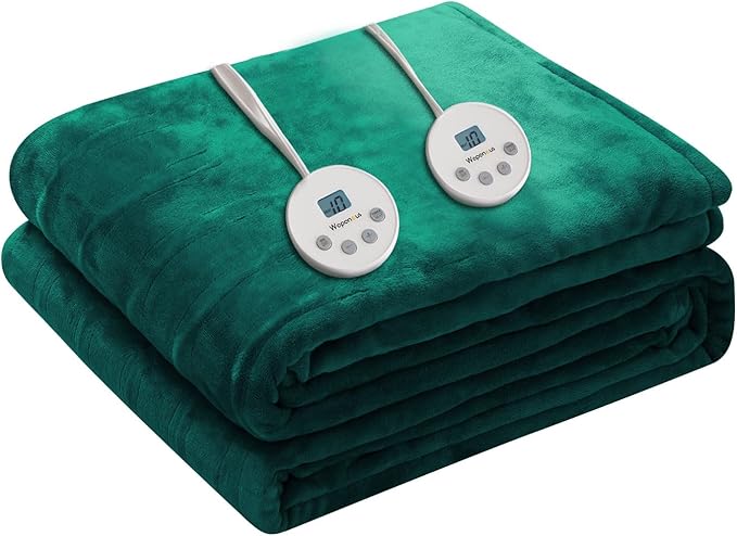 Wapaneus Heated Blanket Electric Queen Size 84"x90"-Dual Control by Wapaneus