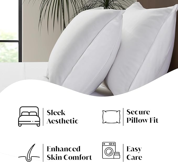 Luxury Bamboo Market | Queen Envelope Pillowcase Set | 100% Viscose Made from - Image 5