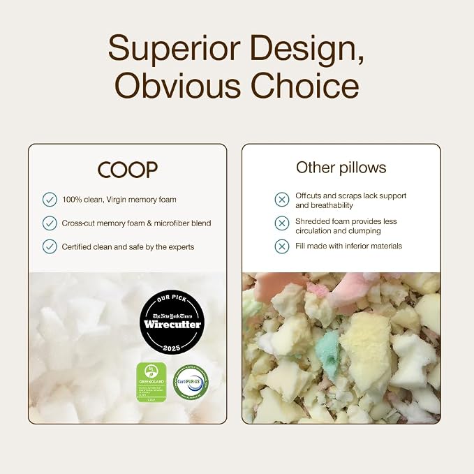 Coop Home Goods Original Crescent Adjustable Pillow, King Bed Pillows - Image 7