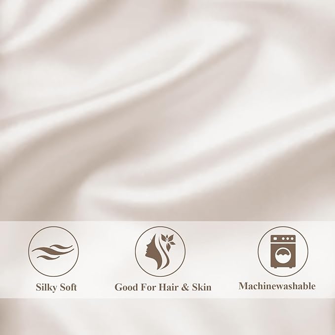 King Satin Pillowcase for Hair 2pc, Similar to Silk Pillow Cases, Easier Care - Image 5