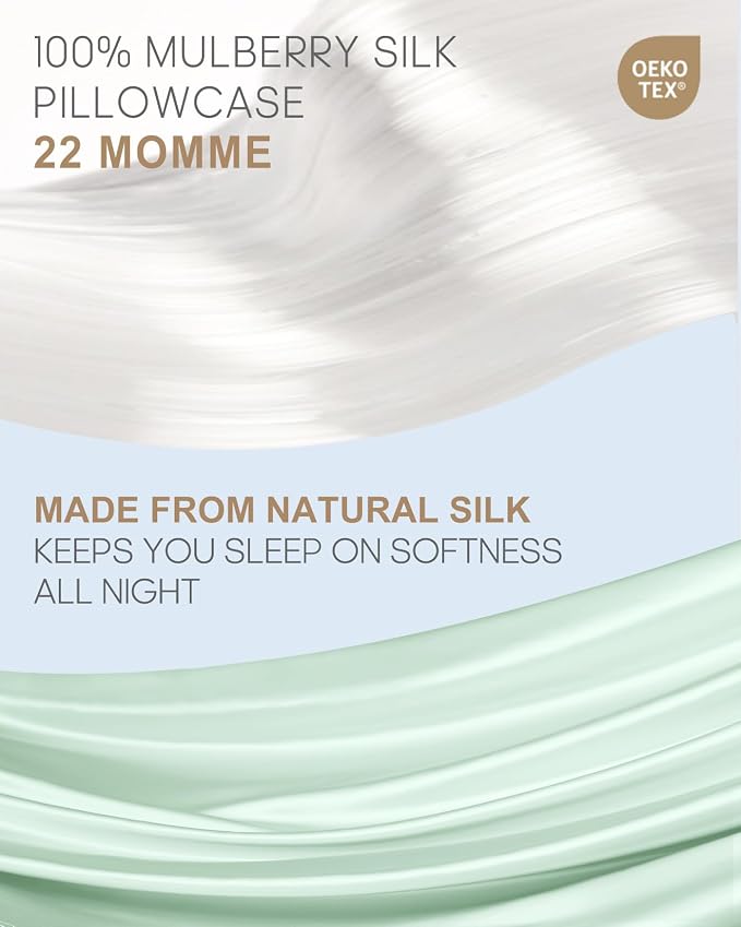 THXSILK Set of 2 100% Mulberry Silk Pillowcase - Image 2