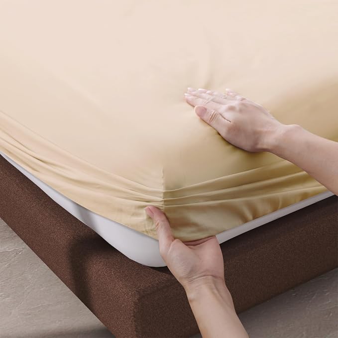 100% Egyptian Cotton Fitted Sheet Twin Size, 600 Thread Count, Single Fitted - Image 4