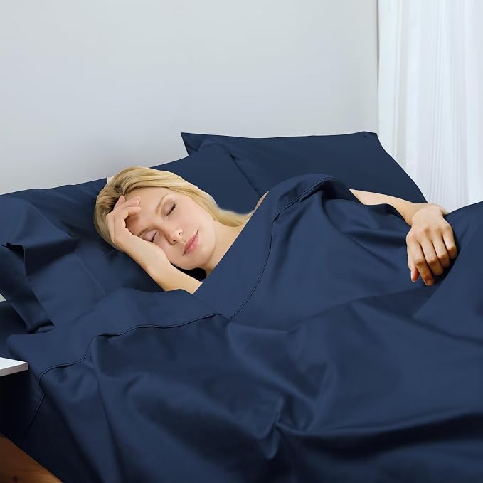 2-Pack Cotton Queen Flat Sheet Only, 600 Thread Count 100% Egyptian Cotton Top - Image 6