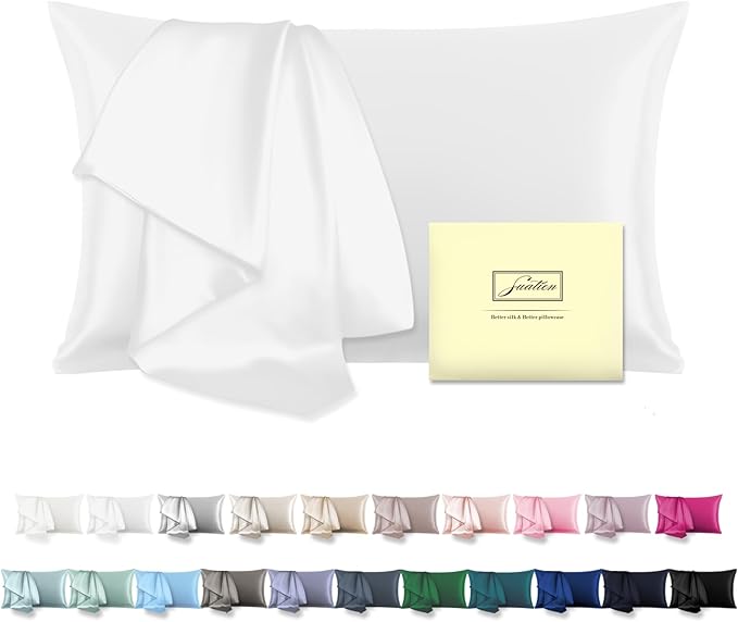 Mulberry Silk Pillowcase for Hair and Skin Pillow Case by Suatien