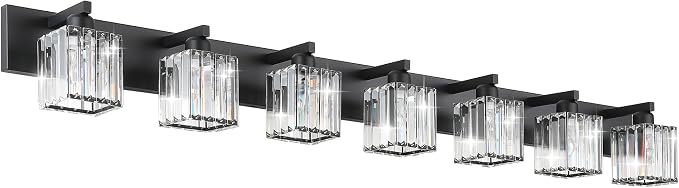 Aipsun Black Vanity Light Crystal Bathroom Lighting Fixtures Modern Bathroom by Aipsun