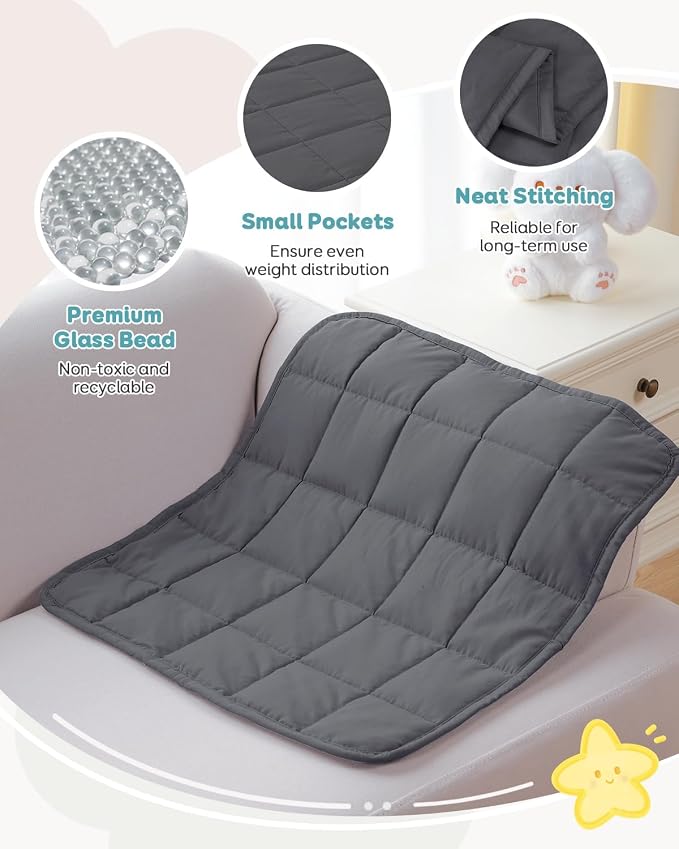 Topblan Weighted Lap Blanket 2 lbs, Summer Breathable Mini Weighted Lap Pad - Image 4