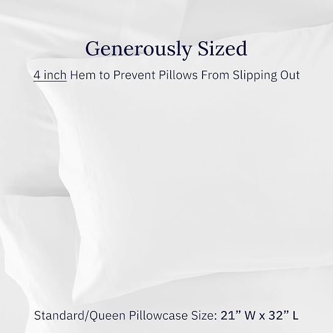 CALIFORNIA DESIGN DEN Luxuriously Soft Hotel Quality 600 Thread Count, 100% - Image 5