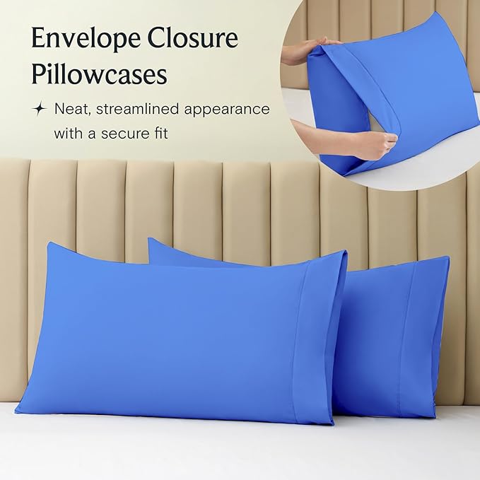 LuxClub 5 PC Sheet Set Bed Sheets Deep Pockets 16" Eco Friendly Wrinkle Free - Image 7