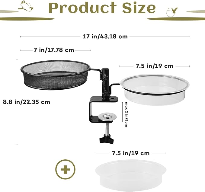 Deck Bird Feeders Platform Bird Feeder Deck Mount Bird Bath Spa - Image 5