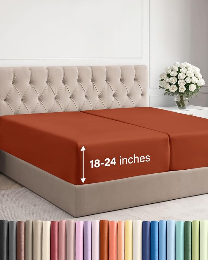 Extra Deep Split King Fitted Sheet by CGKUnlimited