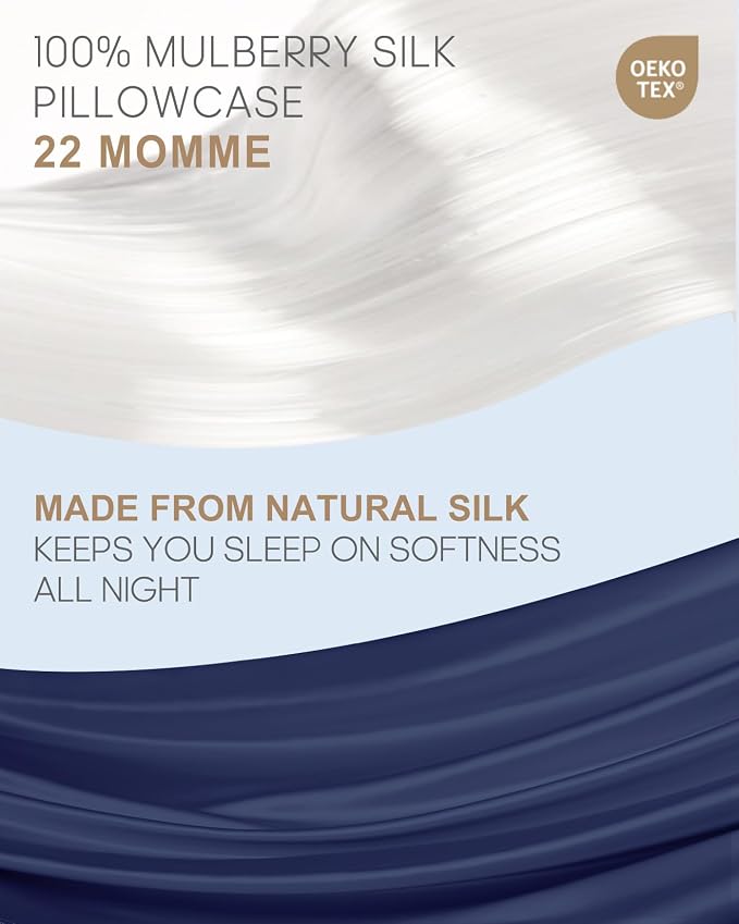 THXSILK Set of 2 100% Mulberry Silk Pillowcases - Image 2