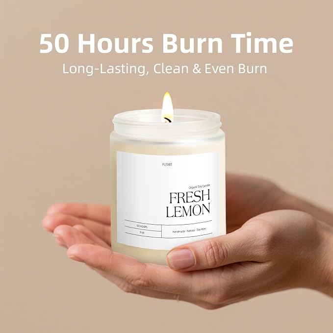 Fresh Lemon Highly Scented Candle - Image 4