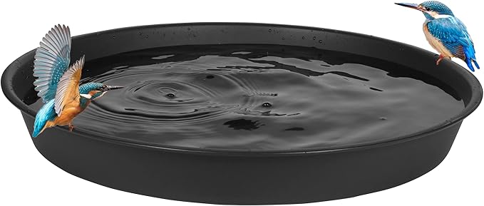 2 Pack Bird Bath Bowl 14", 1.6" Depth, 13 14 15 16 17 20 24 inch Plastic - Image 3