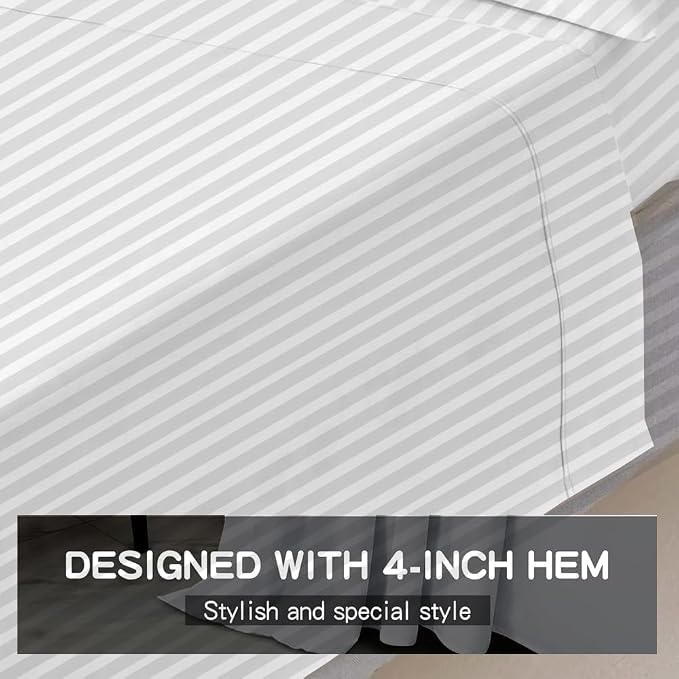 Mattress-Homes Short Queen 100% Egyptian Cotton Top Sheet 1Pcs, Cool & - Image 8