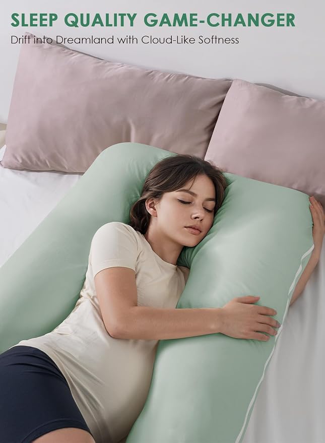QUEEN ROSE Pregnancy Pillows, Soft Cotton U Shaped Body Pillow - Image 4