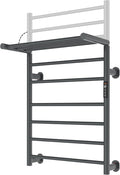 Foldable Heated Towel Rack, Dual-Zone Electric Towel Warmer Rack by Caldayx