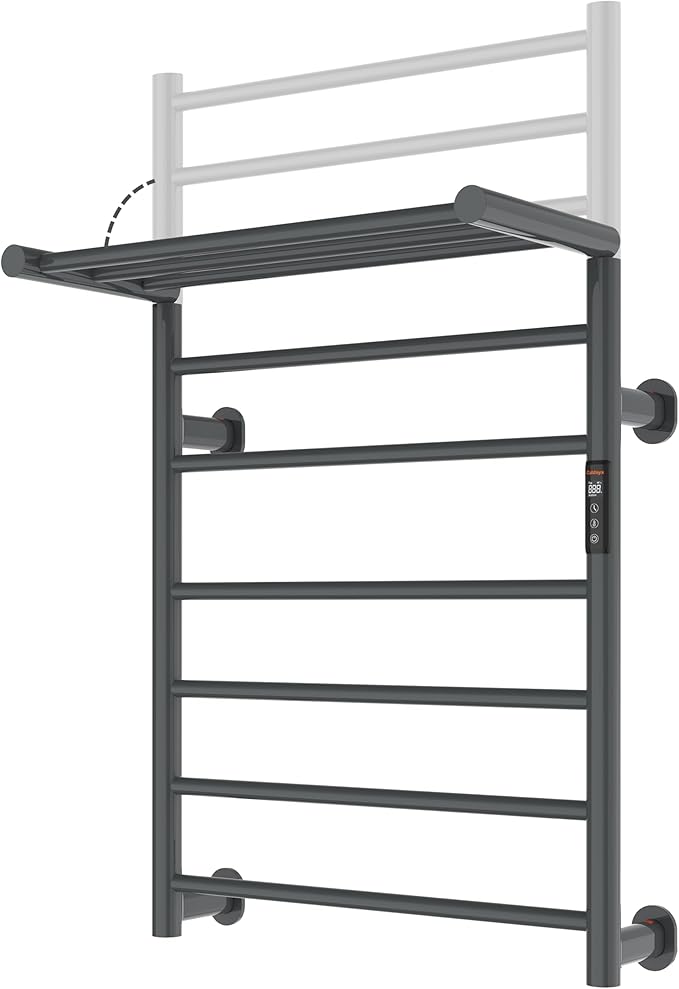 Foldable Heated Towel Rack, Dual-Zone Electric Towel Warmer Rack by Caldayx