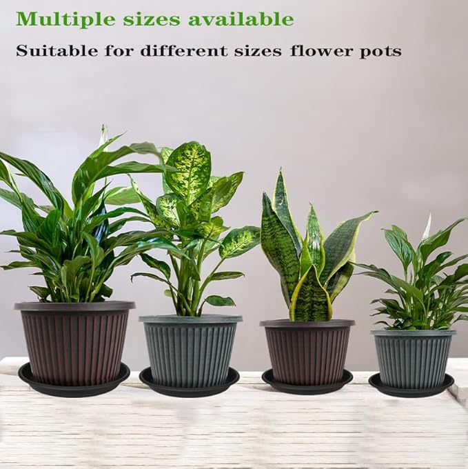 6 Pack of 12 inch Plant Saucer Plant Tray, Plastic Plant Saucer 12 inch - Image 4