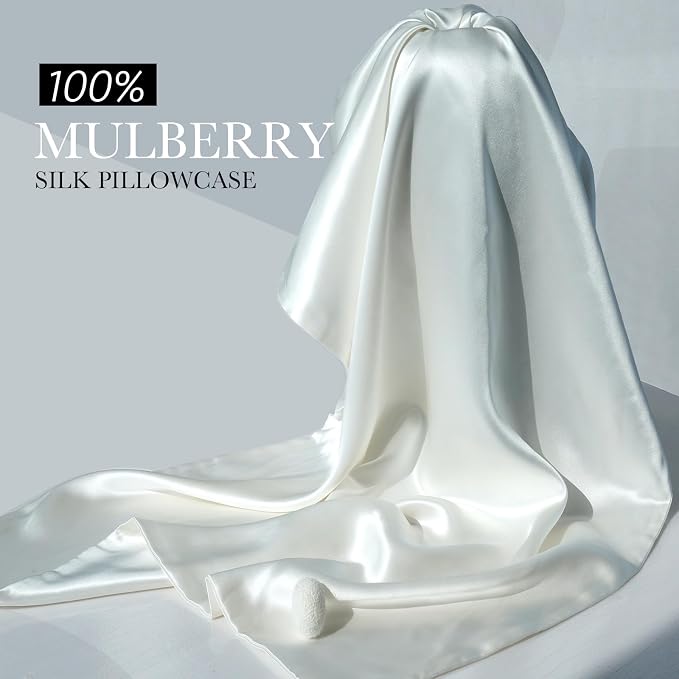 100% Mulberry Silk Pillowcase for Hair and Skin, 22 Momme Pure Natural Silk - Image 5