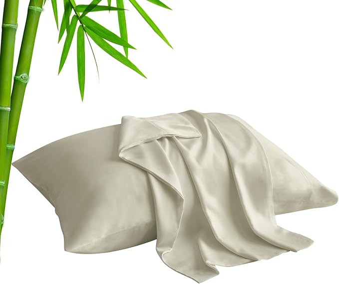 BEDELITE Standard Pillow Cases Set of 2, Rayon Derived from Bamboo, Cooling by BEDELITE