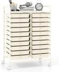Giantex 20 Drawers Rolling Cart, Mobile Storage Drawer Cart, Classroom Organizer by Giantex