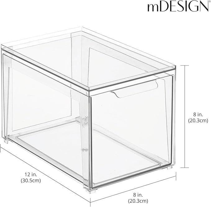 mDesign Plastic Stackable Bathroom Storage - Image 3