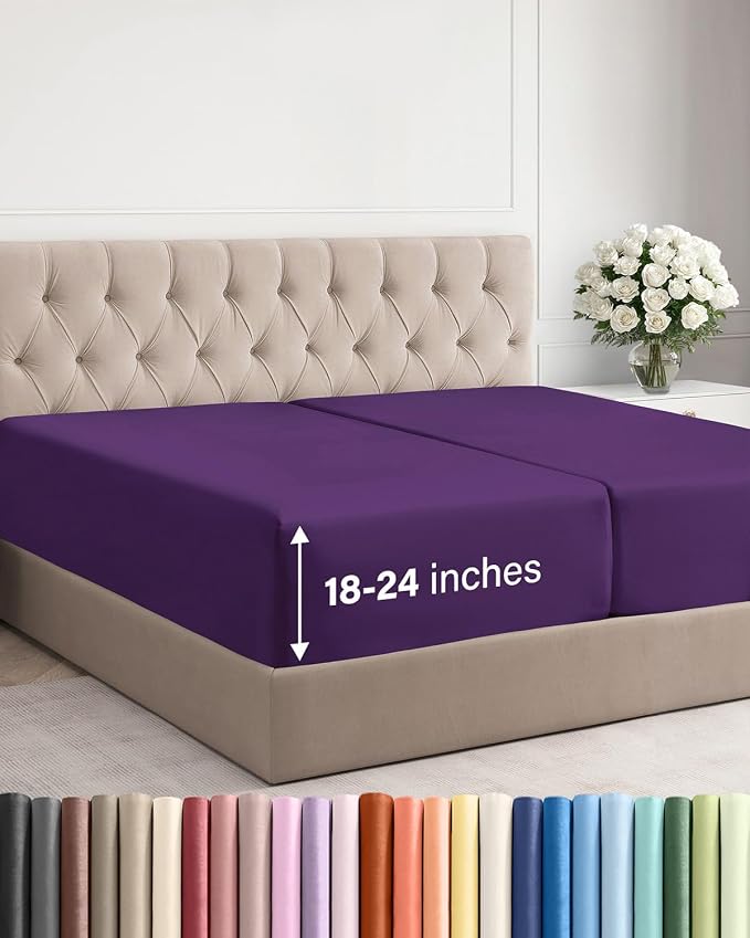 Extra Deep Split King Fitted Sheet by CGKUnlimited