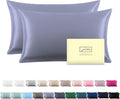 Silk Pillow Cases 2 Pack Soft Breathable and Sliky King Size Pillow Cases Set by Suatien