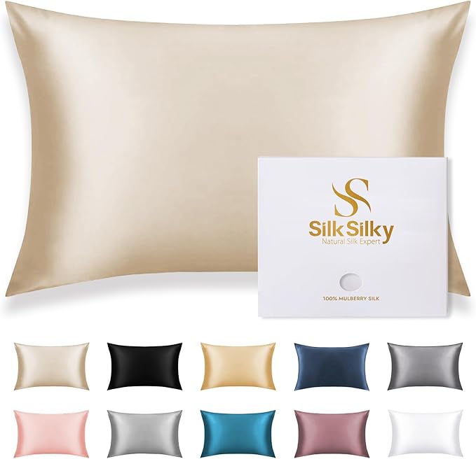 SilkSilky 100% Mulberry Silk Pillowcase by SilkSilky