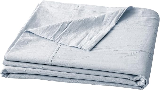 BESTOUCH Flat Sheet Only 100% Washed Cotton Linen Feel Wrinkle-Free, by BESTOUCH
