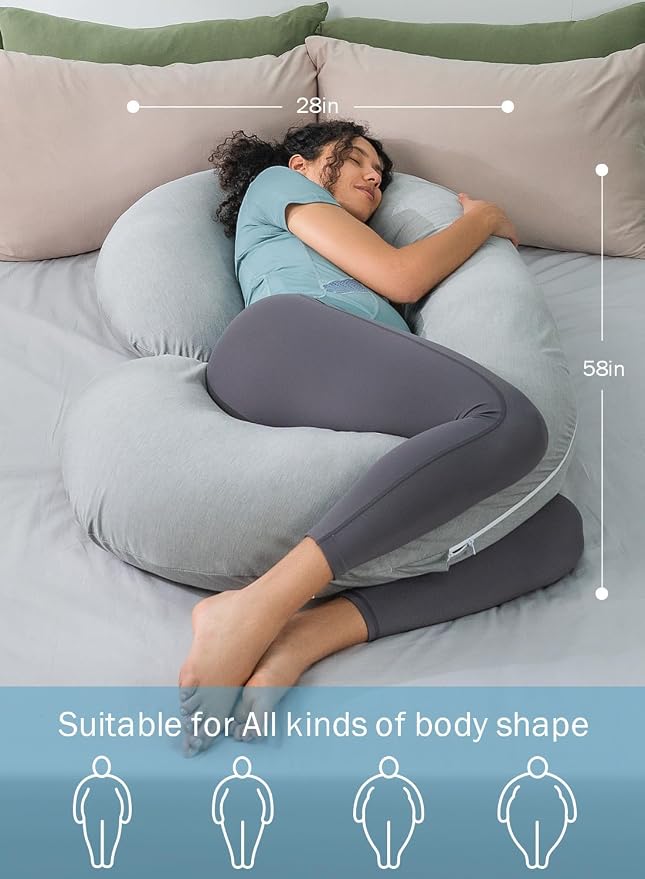 INSEN Cooling Pregnancy Pillow, Maternity Pillow - Image 7