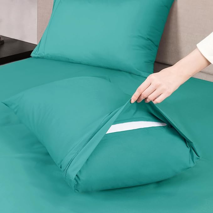 Mejoroom California King 1800 Thread Count Bed Sheets Set, Deep Pocket - Image 4