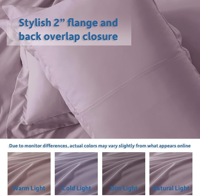Nestl Dusty Purple Duvet Cover Queen Size - Image 8