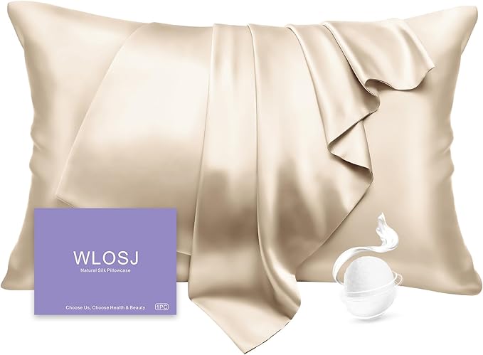 100% Silk Pillow Cases Queen Size Mulberry Silk Pillowcase by WLOSJ