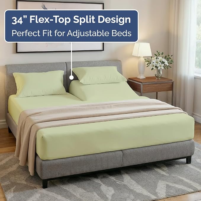 Flex Top Split Head King 4 Piece Sheet Set - Image 3