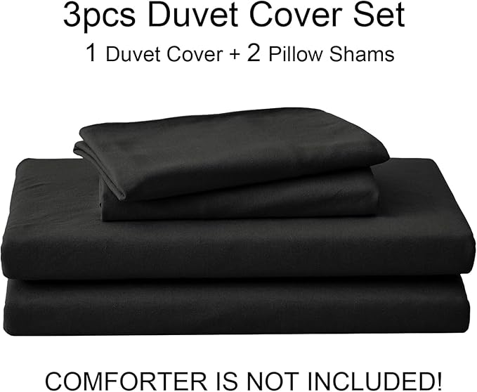 PURE ERA Jersey Knit Duvet Cover Set 100% T-Shirt Cotton Super Soft Comfy 3pc - Image 7